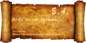 Brüszler Aranka névjegykártya